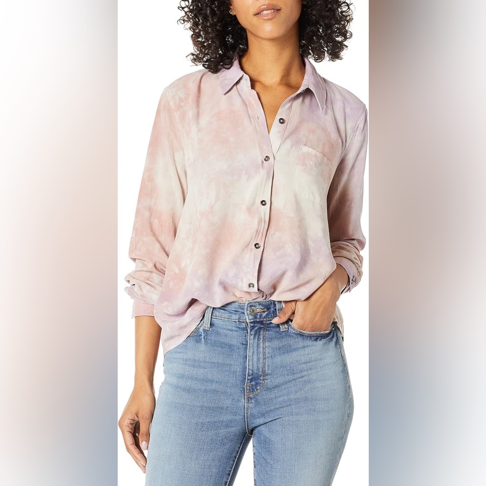 NWT Splendid Tie Dye Long Sleeve Button Down Shirt